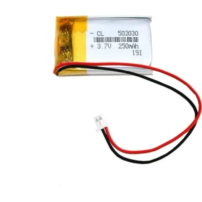 Image de YUNIQUE GREEN CLEAN POWER Batterie au lithium 3,7 V 250 mAh modèle 502030 avec circuit de protection Rechargeable, compatible écouteurs Bluetooth et casque TWS, haute durabilité