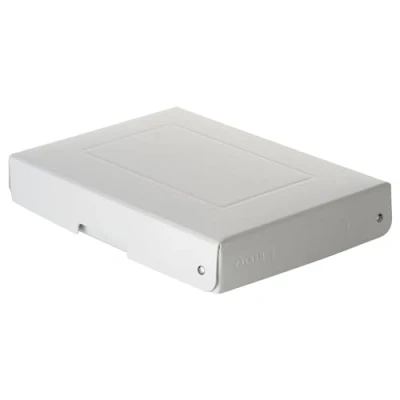 Image de Falken Réf. 22002192000F PureBox PRO 1 boîte de rangement avec couvercle emballage cadeau sans plastique Format A5 hauteur 40 mm poignée découpée entourée d&#039;un ruban Blanc