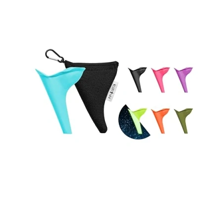 Image de PiPiLOTTA® Urinoir portatif pour Femmes Aide uriner Debout Durant Les Festivals Camping Voyage Dehors Portable Toilette féminine Reutilisable WC Accessoire Entonnoir (Turquoise)