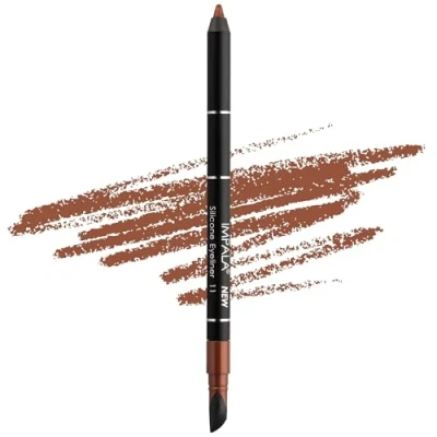 Image de Impala Crayon Pour les Yeux Waterproof Avec Gomme en Silicone 11 Marron Paillettes Ligne Définie ou Effet Flouté Texture Crémeuse Facile à Appliquer Couleur Intense, Longue Durée