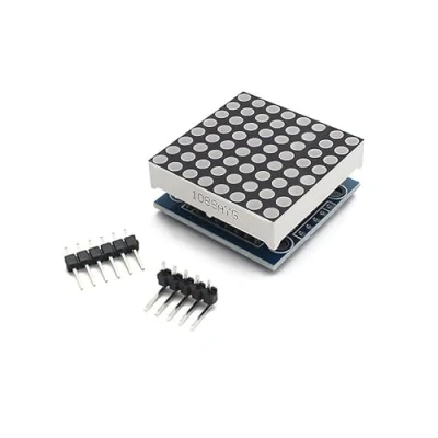Image de ElectroWorldFR MAX 7219 Dot Matrix MCU LED 8 x Module d&#039;Affichage Compatible avec Arduino et Raspberry Pi