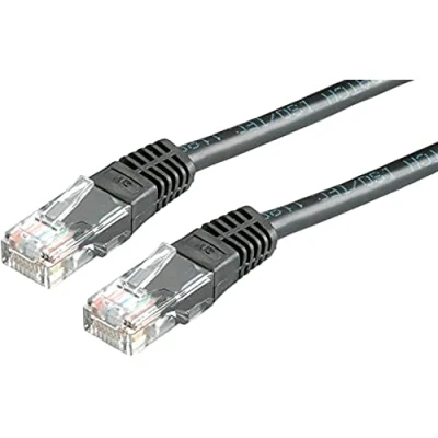 Image de VALUE Cordon LAN Cat 6 Câble réseau UTP Ethernet avec connecteur RJ45 noir 0,5 m