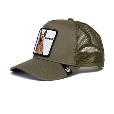 Image de Goorin Bros. The Bad Boy Shepherd Hund Olive A Frame Adjustable Trucker Cap One Size