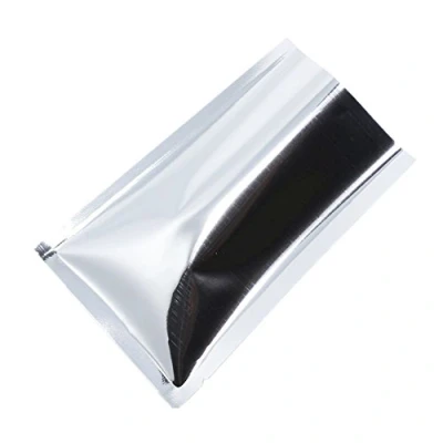 Image de WACCOMT Pack Lot de 200 Sachets Hermétiques Colorés en Mylar Ouverture Supérieure Sacs Scellables sous Vide Pour Aliments Avec Encoches (argenté, 5 x 7 cm)