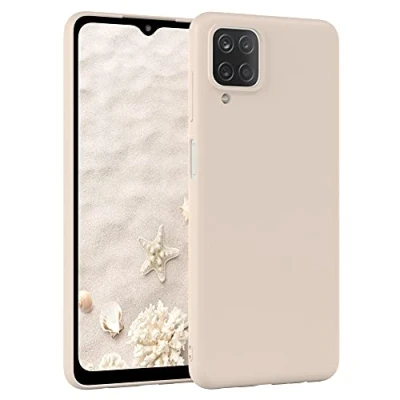 Image de EAZY CASE Housse en Silicone pour Galaxy A12 Souple Antichoc Portable avec Protection Appareil Photo Fines Premium Cover TPU Phone Bumper Taupe
