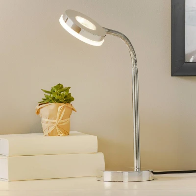 Image de Reality Leuchten Lampe de table LED, avec LED 4 W, hauteur environ 40 cm, bras flexible chromé, chrome r52411106