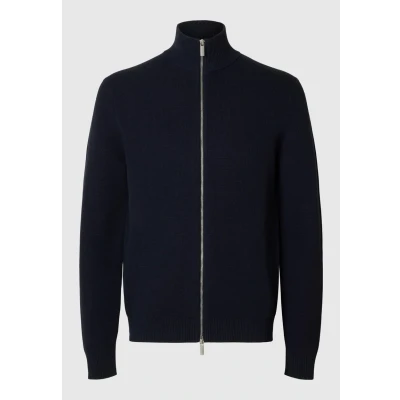 Image de Selected Homme Slhdane LS KNIT Structure FULL ZIP Gilet, Homme, Taille: Small, Sky captain
