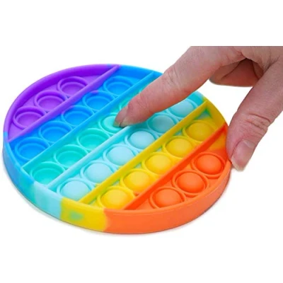 Image de Toyland® Arc en Ciel Jouet Fidget Sensory Bubble Pop de Couleur (Rond)