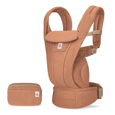 Image de Ergobaby Omni Deluxe porte bébé tout en un pour les nouveau nés dès la naissance jusqu&#039;à 20kg, ergonomique mesh 4 positions, dorsal, de voyage, Canyon Clay
