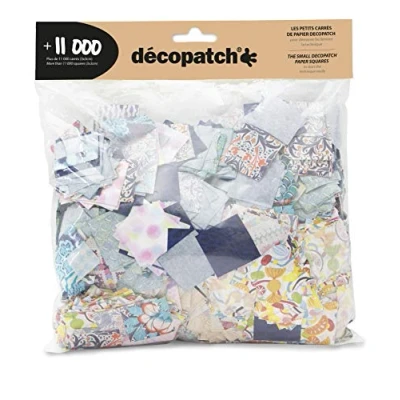 Image de Décopatch MP007C Un maxi pack de 11 000 carrés feuilles 3 x cm, motifs assortis