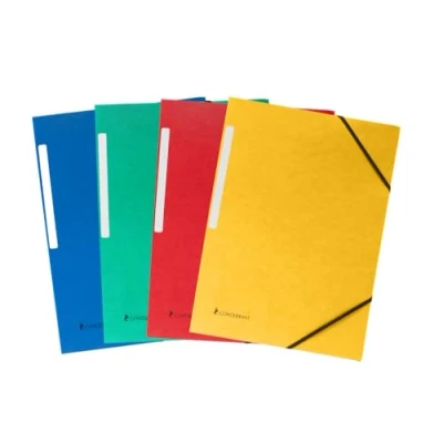 Image de CONQUÉRANT Lot de 10 Chemise 3 Rabats A4 avec Elastique Couverture Carte Recyclée Assortis