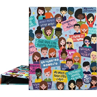 Image de Grafoplás 88142647 Classeur à anneaux A4 4 mixtes 25 mm Collection Revolution, Move On, certifié FSC Multicolore