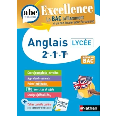Image de Anglais Lycée (2de 1re Terminale) ABC Excellence Bac 2024 Enseignement commun Cours complets, Notions clés et vidéos, Po... Livre d’occasion