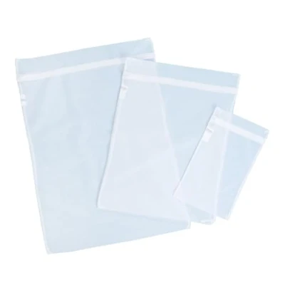 Image de WENKO Maximex Set de 3 Filets à Linge, Trois Tailles différentes, protège Le Linge délicat et Les Petites pièces avec Fermeture éclair Pratique, en Polyester résistant