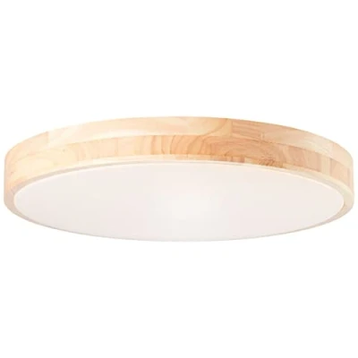 Image de Brilliant Slimline LED applique et plafonnier 49cm bois clair / blanc luminaires d&#039;intérieur, plafonniers, fonctionnels 1x 60W intégrée, (flux lumineux: 4800lm, couleur de la lumière: 3000