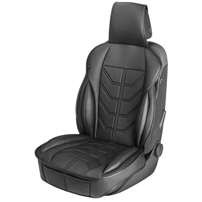 Image de Walser Housse de siège Voiture, Universel et Coussin Protection Noir Kimi, Compatible avec 95% automóviles (Voiture/Berline/SUV/Camionnette/Fourgon)