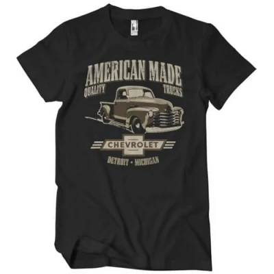 Image de Chevrolet Officiellement sous Licence American Made Quality Trucks T Shirt pour Hommes (Noir), Large