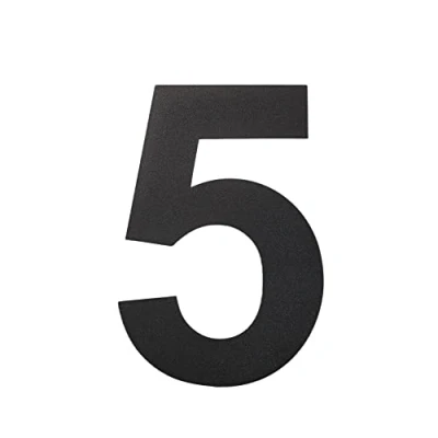 Image de Numéro de Maison porte En acier inoxydable Numero NOIR,Aspect flottant, SUS304 12in/30.5cm(5)