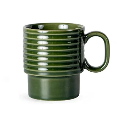 Image de Sagaform Coffee &amp; More 5018370 Lot de 2 tasses à café en grès Vert 25 cl Dimensions : 12 cm x 8 9