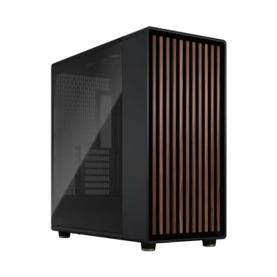 Image de Boîtier PC FRACTAL Design North XL Charcoal Black TG Dark FD C NOR1X 02 E ATX élégant en bois et alliage Neuf