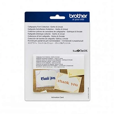 Image de carte ScanNCut Brother SDX Polices de calligraphie Gothique &amp; Onciale Inclus d&#039;activation