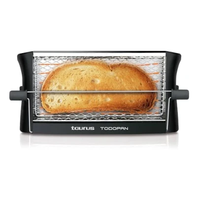 Image de Taurus Todopan Grille pain vertical 700W, Jusqu&#039;à 4 tranches, Tige de support, sécurité, Noir