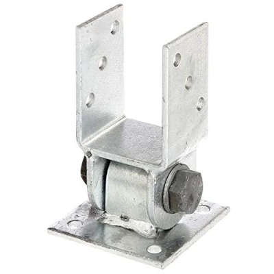 Image de Alberts 208707 Ancre de poteau avec partie supérieure mobile à visser galvanisée chaud largeur 71 mm