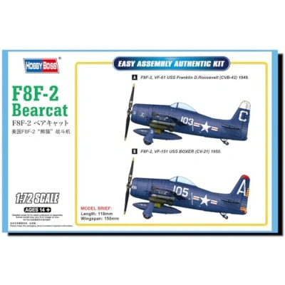 Image de Hobbyboss HBB87269 Bearcat Kit de modélisme à l&#039;échelle 1:72 F8F 2