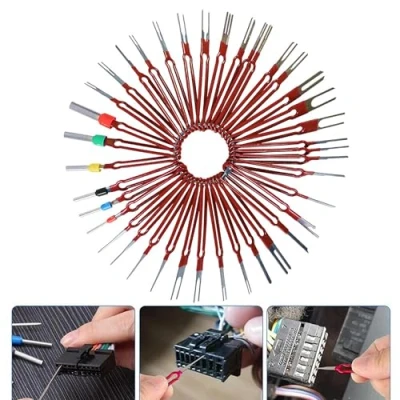 Image de mongtsamz 39 Pièces Terminal Ejector Kit, Auto Terminals Enlèvement Outil Removal Tool Extracteur de Cosses pour Retrait Connecteur Voiture, Rouge