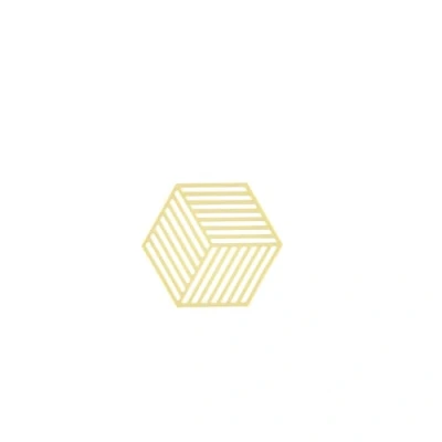 Image de Zone Denmark Hexagon Chardonnay Dessous de Plat en Silicone 16 x 14 cm