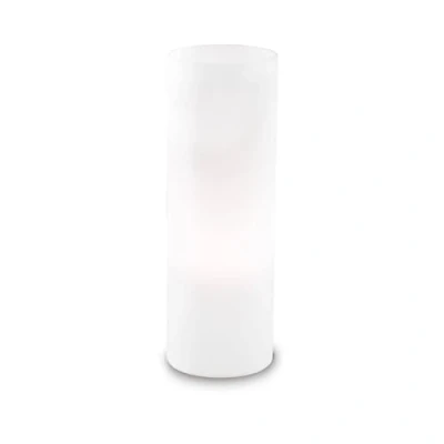 Image de Ideallux Lampe à poser Edo en verre blanc, hauteur 35 cm