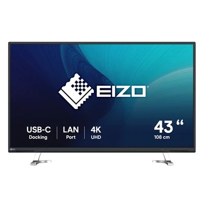 Image de EIZO FlexScan EV4340X BK LED display 108 cm (42.5 ) 3840 x 2160 pixels 4K Ultra HD Noir Neuf