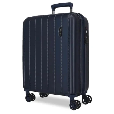 Image de Movom Wood Valise Trolley Cabine Bleu 40x55x20 cms Rigide ABS Serrure TSA 38L 3,2Kgs 4 roues doubles Extensible Bagage à main