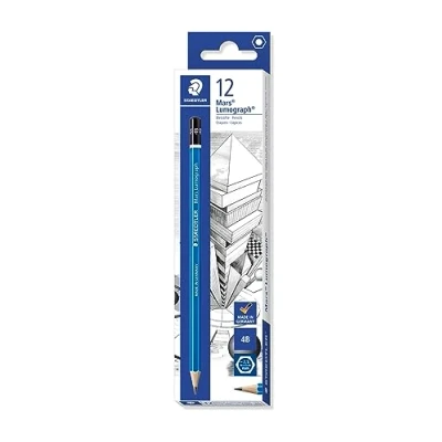 Image de Staedtler Mars Lumograph, crayons à papier 4B pour dessin technique et artistique, Boîte en carton avec 12 assortis, 100 VE