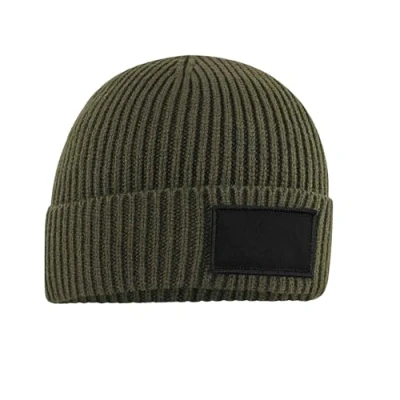 Image de Beechfield® Bonnet tendance B442R, Vert militaire/noir, taille unique