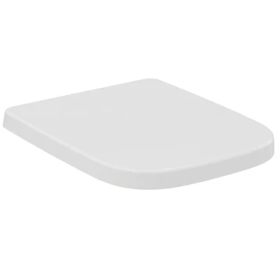 Image de Ideal Standard i.life A Abattant WC, Design enveloppant, Angulaire, Fermeture douce et option de libération rapide pour faciliter le nettoyage, en Duroplast, Blanc Brillant