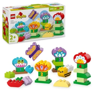 Image de Lego Duplo Le Jardin créatif et Les Fleurs Jouet interactif Montessori Invite Tout Petits dès 2 Ans à Imaginer s’Amuser Jeu pour développer la motricité Fine 10444