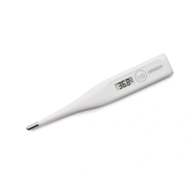 Image de Thermomètre digital de fièvre OMRON Eco Temp Basic pour utilisation orale, axillaire et rectale Lecture précise, facile à nettoyer résistant l&#039;eau Idéal les adultes, enfants bébés
