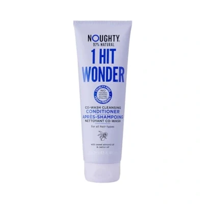 Image de Noughty 97% naturel 1 Hit Wonder Co Wash Shampooing et après shampoing 2 en non moussant à l&#039;huile d&#039;amande douce de ricin, soins capillaires végétaliens sans sulfate 250 ml