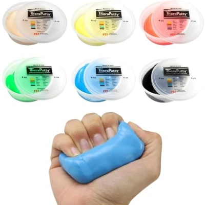 Image de CanDo TheraPutty Pâte à malaxer 113 g jeu de 6 (différentes couleurs), Divers