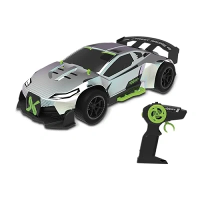 Image de EXOST Voiture télécommandée Métal Chrome Moderne et Design LED intégré Vitesse Maximum de 15 km/h Possibilité Jouer à Plusieurs 2.4Ghz A partir 5 Ans 54022