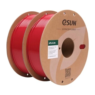 Image de eSUN Filament PLA 1.75mm, pour Imprimante 3D Précision Dimensionnelle +/ 0.03mm, 1KG par Bobine, 2 Bobines 3D,Rouge Foncé*2