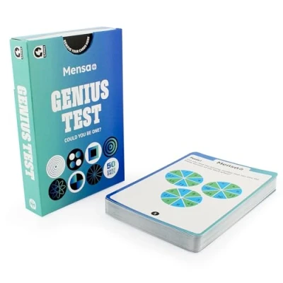 Image de Ginger Fox Mensa Genius Test officiel Testez votre puissance cérébrale 50 cartes puzzle double face