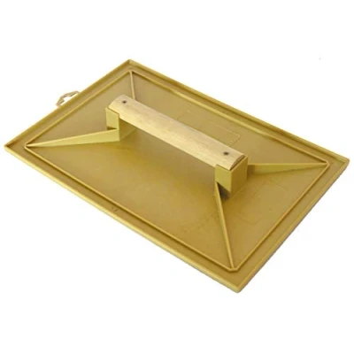 Image de TALOCHE JAUNE 26X35CM POIGNEE BOIS MONDELIN 311110
