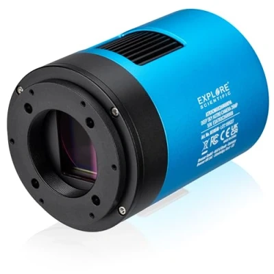 Image de Explore Scientific Deep Sky Astro Caméra Couleur 26 MP avec Technologie d&#039;éclairage arrière pour la Photographie de Galaxies, amas d&#039;étoiles, Lune et planètes sur télescope étui