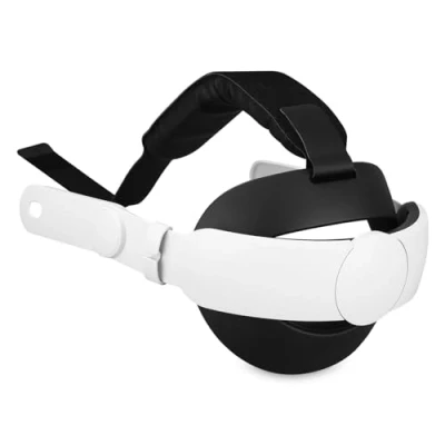 Image de Zhufas Sangle Elite Améliorée Compatible avec Meta Quest 3 / 3S, Libération en Un Clic &amp; Rétractable de Tête, Confort Amélioré et Immersion Jeu Accessoires VR Head Strap