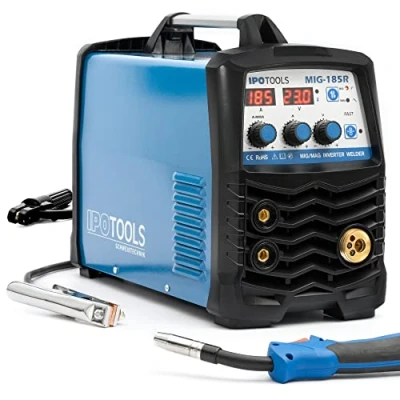 Image de IPOTOOLS MIG 185R Poste a souder MAG à avec 185A 230V IGBT, 4 en 1 Flux MMA électrodes, de Soudage Portable, garantie 7 ans