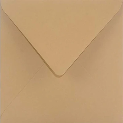 Image de Netuno 100 enveloppes carrées brun clair 153x153mm 115g Sirio Color Bruno enveloppe colorée décorative élégante pour lettres invitations mariage Noël cartes de voeux anniversaire fêtes