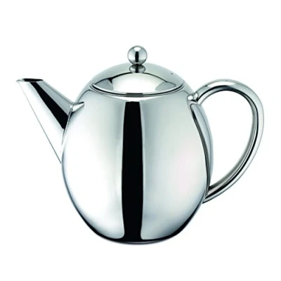 Image de Weis 17350 Théière à Double Paroi Filtre Acier Inoxydable Argent 13,5 x 15 cm