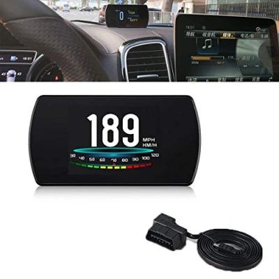 Image de Auto HUD Head Up Display Affichage Tête Haute OBD2 Compteurs de vitesse MPH / KMH pour Voiture OBD II (P12)